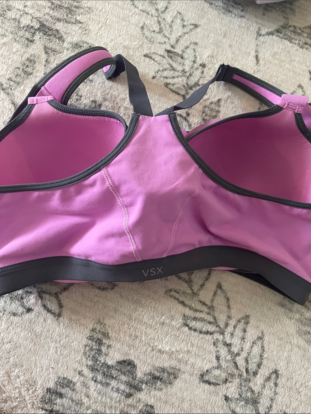 Victorias Secret Zip up sports bra purple and grey 40DD - Picture 3 of 4